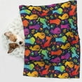 thumbnail image 6 of Pofeuu Colorful Cats Print Puppy Blanket,Dog Blankets,Pet Blanket Cozy Cat Blankets for Indoor Cats, Fuzzy Pet Blanket for Kitten Doggy Dog Blankets-Medium, 6 of 8