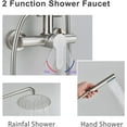 thumbnail image 7 of TVTIUO Outdoor Shower Fixtures SUS304 Outdoor Shower Faucet Kit Stainless Steel 8 Inch Shower Head with Hand Spray Shower System Wall Mount 2 Function Brushed Nickel, 7 of 7