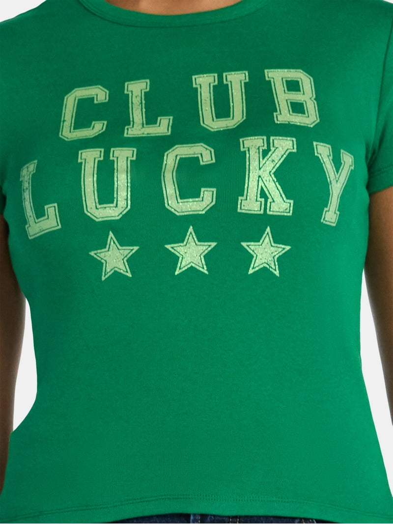 St. Patrick's Day Club Lucky Women's Graphic Tee with Short