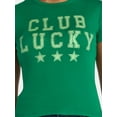 thumbnail image 2 of St. Patrick's Day Club Lucky Women’s Graphic Tee with Short Sleeves, Sizes XXS-XXL, 2 of 5