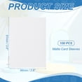 thumbnail image 2 of Uxcell Pochettes Mates pour Cartes, Protège-Cartes de Collection Parfaites pour Cartes à Collectionner & Baseball & Sports & Rassemblement de Magie & Cartes de Jeu de Magie (Blanc, 100 Pcs), 2 of 7