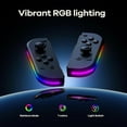 thumbnail image 2 of Manettes pour Nintendo Switch, Remplacement pour Manette Switch avec Led Rgb, Turbo Réglable & Vibration, Gris, 2 of 5