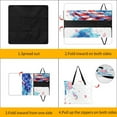 thumbnail image 3 of American Flag Ocean Wave Sunrise Petals Picnic Blanket Waterproof Outdoor Beach Blanket Hand-held Pad Suitable for Travel, Camping, Beach, Family Gatherings, 3 of 7
