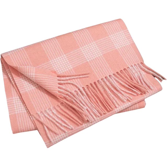 Thickened Wool Scarf, Plaid Wool Scarf, Warm Neck, Versatile Shawl