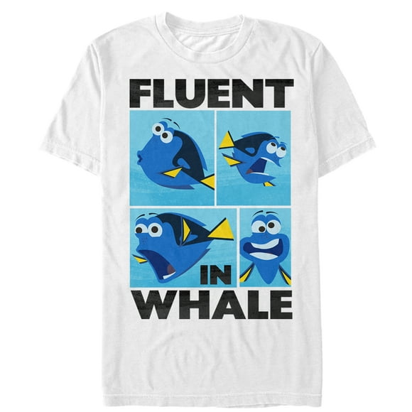 Men's Finding Dory Fluent in Whale  T-Shirt - White - 2X Large