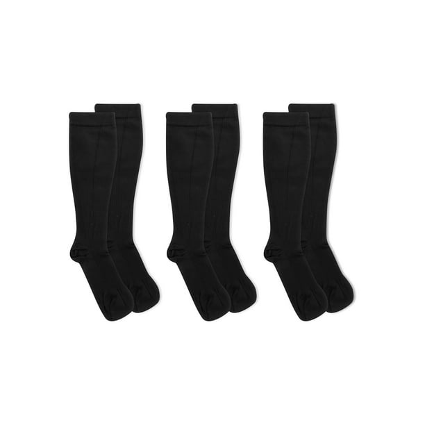 Dr. Scholl's Women's Travel Compression Knee High Socks 3 Pack ...