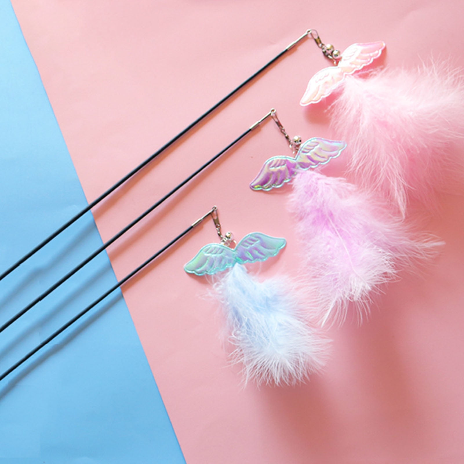 gotofar Cat Wand Eyecatching Telescopic Pole Wood Funny Cat Teaser