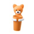 thumbnail image 2 of Porta cepillo de dientes Soporte Para Cepillos De Dientes Para Niños Montado En La Pared, Sin Perforaciones, Para Viajes, Niños, Niños, Naranja, 2 of 7