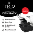 thumbnail image 2 of Trio Home Stainless Twist Design 3-Piece Dish Drying Drainer Rack, Removable Utensil Holder and Drainboard, 2 of 4