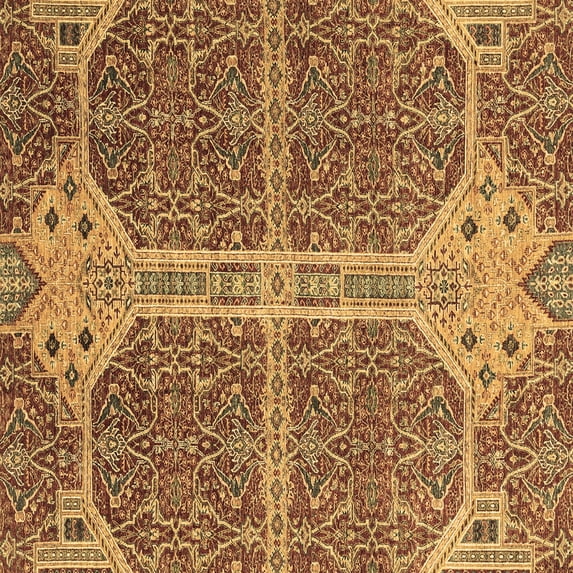 Ahgly Company Indoor Square Abstract Brown Modern Area Rugs, 6' Square