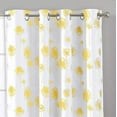 thumbnail image 2 of DriftAway Dandelion Floral Flower Lined Thermal Insulated Energy Saving Window Curtain for Living Room/Bedroom/ Kitchen/Kids, 2 Layer, Rod Pocket, 52"x84" (Yellow), 2 of 5