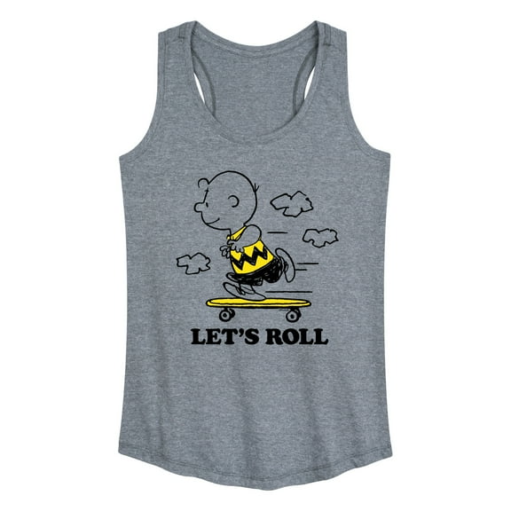 Peanuts - Let's Roll - Women's Racerback Tank Top