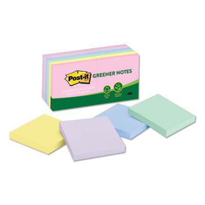 Post-it Recycled Pop-up Notes 3 x 3 Assorted Helsinki Colors 100-Sheet 6/Pack 
