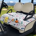 thumbnail image 3 of Pzuqiu Quilted 2-Person Golf Cart Seat Cover with 4 Pockets - Non Slip Durable Protector Compatible with EZGO Yamaha Club Car, 3 of 9