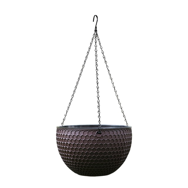 SXcggal Small Size Rattan Hanging Plastic Pot Honeycomb Hanging Pot Hanging Pot Indoor Hanging Hanging Resin Pot Practical Basic Flower Pots For Garden