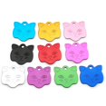 thumbnail image 4 of Wholesale 100Pcs Cat Face Name plate ID Tag Aluminum Customized Kitten Anti-lost for Dog Tag Collar Pet Dog ID Tags Engraving (black,23X23X1MM), 4 of 7