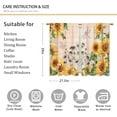 thumbnail image 2 of Farmhouse Wooden Sunflower Kitchen Curtains Country Bathroom Curtains Window Treatment Drapes Tier Rustic Plank Butterfly Cafe Small Bedroom Short French Door Curtains 2 Panels 27.5x39 Inch, 2 of 6