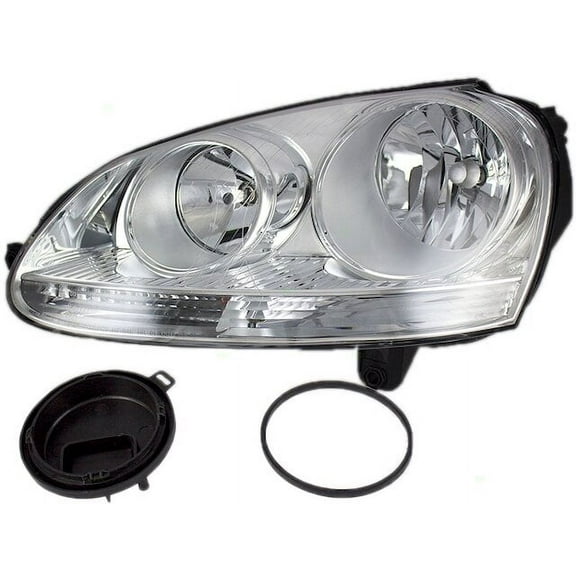 Left Headlight Assembly - Compatible with 2006 - 2008 Volkswagen GTI 2.0L 4-Cylinder Turbocharged DOHC GAS 2007
