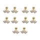thumbnail image 2 of Qarigey 5 piezas de aretes de circón para niñas hermosas, accesorio de moda, aretes pequeños, regalo de festival, vestido femenino, adorno blanco S Ropa, zapatos y accesorios Miscelánea Dorado S Qarigey AP009683-06B, 2 of 6