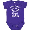 thumbnail image 3 of Inktastic Handpicked for Earth by My Mimi in Heaven with Angel Wings Boys or Girls Baby Bodysuit, 3 of 5