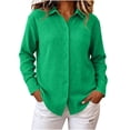 thumbnail image 2 of BUIGTTKLOP Button down Shirts for Women Cotton Long Sleeve Top Casual Loose Fitted Collared Blouses, 2 of 8