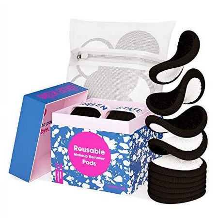Green Estate Reusable Cotton Rounds - Dual Sided Makeup Remover Face Pads - Thick Washable Wipes for Toner - Affordable and Ecofriendly Reusable Cosmetic Pad - Every Purchase Gets A Tree Planted