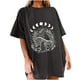 thumbnail image 1 of Blusa de manga corta de verano con estampado de sol y luna gótica vintage para mujer Pompotops hfajkhk140699, 1 of 7