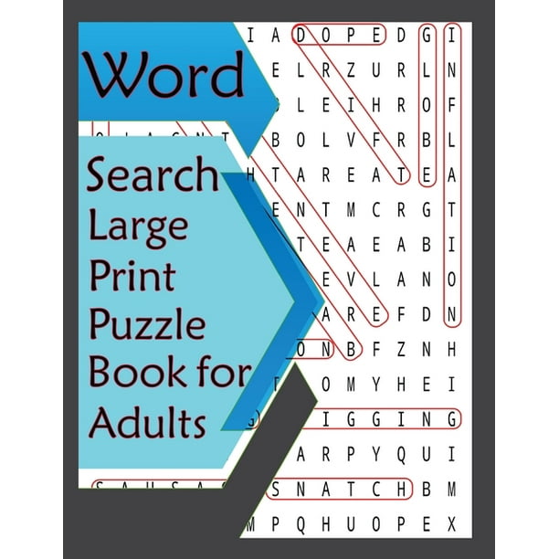 Word search large print puzzle book for adults : Brain ...