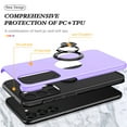 thumbnail image 4 of for Samsung Galaxy S23 Case, 360° Rotatable Ring Holder Kickstand Dual Layer Military-Grade Drop Tested Protection Support Car Holder Mount Magnetic Absorbing Bumper Phone Case, Purple, 4 of 7