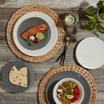 thumbnail image 2 of Tabletops Gallery 12 Piece Gray Melamine Dinnerware Set Plates Bowls for Indoor/Outdoor Use, Service for 4, Grayscale, 2 of 9