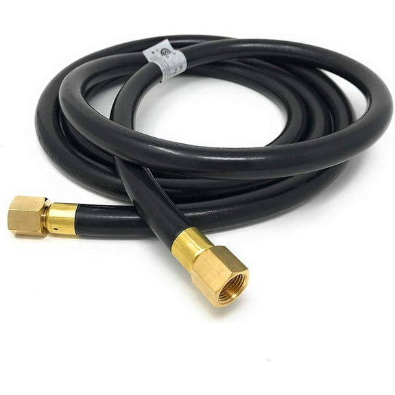 LP Propane Gas Hose Assembly - 3/8" Female Flare x 3/8" Female Flare Coupling Connector Fitting [3278] Low Pressure for Tanks RV BBQ Grills