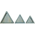 thumbnail image 4 of Ekena Millwork Set of 3, Triangle, Closed Back, Vintage Farmhouse Shadow Box Shelves, Barnwood Decor Collection, Driftwood Blue, 4 of 15