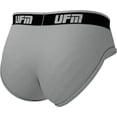 thumbnail image 2 of UFM Mens Underwear, Polyester-Spandex Mens Briefs, Regular and Adjustable Support Pouch Men Underwear, 52-54 waist, Gray, 2 of 5