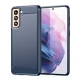 thumbnail image 1 of PANDACO Navy Brushed Metal Case for Samsung Galaxy S21 FE, 1 of 4