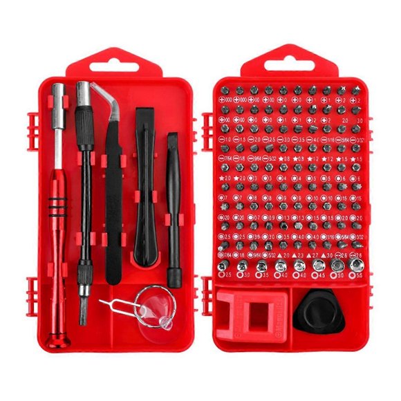 Juego de 108 destornilladores de precisión de 4 mm con punta triangular y punta ciruela. Juego de herramientas para mantenimiento de teléfonos móviles.