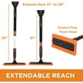 thumbnail image 2 of Snow Moover 39" Extendable Snow Foam Brush and Ice Scraper with Soft Grip, 2 of 8