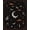 Black, Pattern 1, variant on Design&I 8'x10' Washable Area Rug Sleek Flatweave Pet Friendly Black Orange Enchanted Nighttime Celestial Design Elegant Rectangular Display for King Size Bedroom, Under Bed