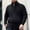 Black, variant on Elvqul Zip up Sweatshirts for Men Long Sleeve Pullover Solid Color with Pockets No Hood Mens Sweatshirts Black