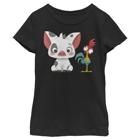 Girl's Moana Pua & Hei Hei Friends  Graphic T-Shirt