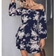 thumbnail image 2 of Vestido de moda para mujer, vestido con hombros descubiertos, vestido floral de cintura alta, vestido de manga larga, calidad inigualable, 2 of 6