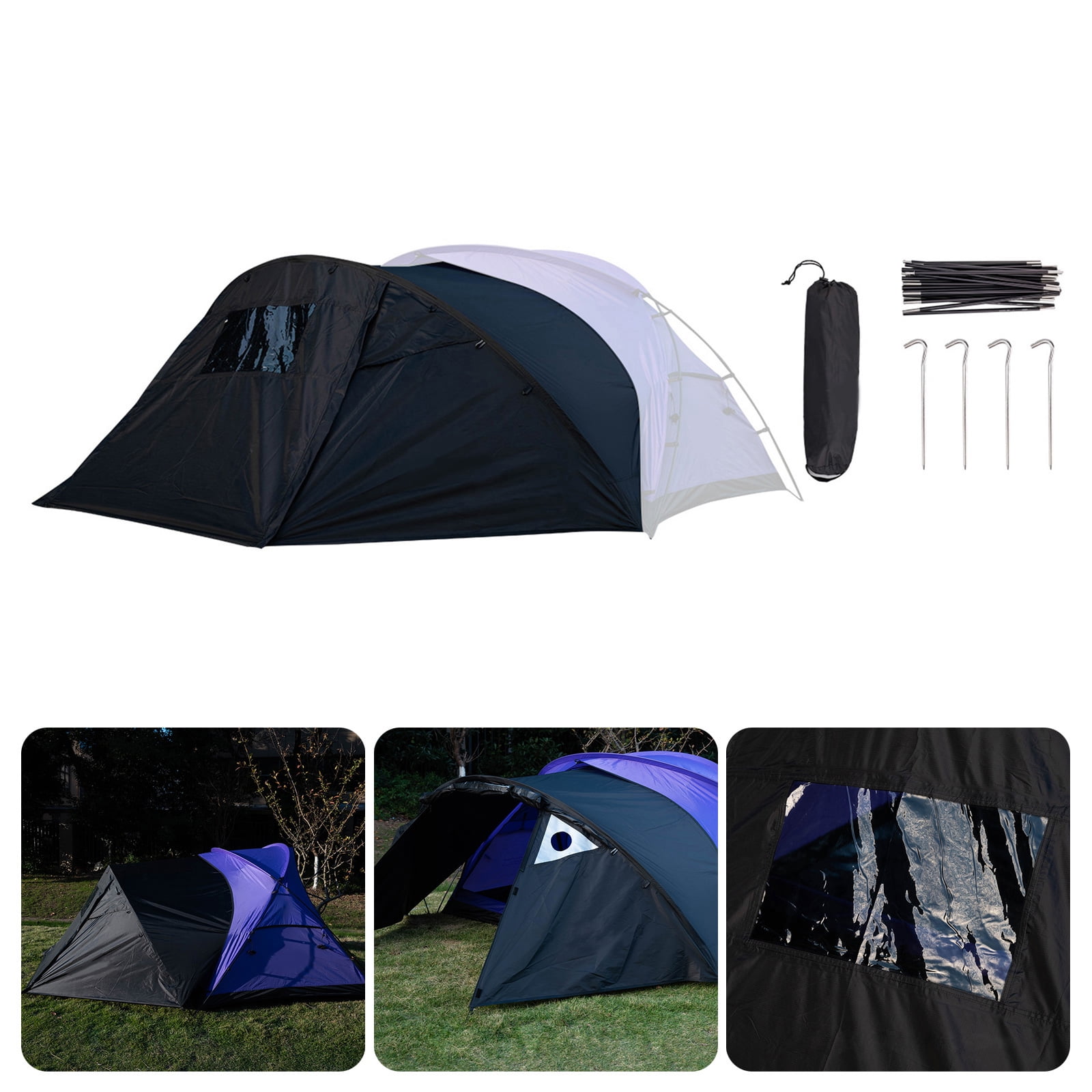 Camping Tent Extended Front for Mountaineering Backpacking Tent Travel Watertight Light Weight Awning Family Camp Tent