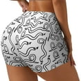 thumbnail image 2 of Fotbe Hand Drawn Snake Seamless Shorts, Womens Workout Shorts High Waist Stretch Booty Short for Gym/Yoga/Running/Biking-Large, 2 of 9