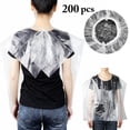 thumbnail image 3 of 100PCS Hair Salon Cape Disposable Waterproof Barber Cape with 100PCS Bath Cap, 3 of 10