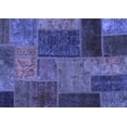thumbnail image 1 of Ahgly Company Machine Washable Indoor Rectangle Patchwork Blue Transitional Area Rugs, 5' x 8', 1 of 4