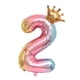 thumbnail image 4 of Globo digital con número y corona de color degradado de 32" con autosellante para aniversario 2, 4 of 7