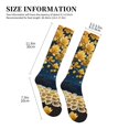 thumbnail image 5 of Bixox Moonlit Golden Tree Peacock Print Compression Socks,Compression Socks Women & Men Circulation for Medical,Running,Athletic, 5 of 7