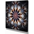 thumbnail image 2 of Gray Brown Digital Art Fractal Flower - Floral Canvas Art Print, 2 of 3