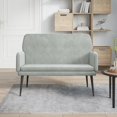 thumbnail image 1 of vidaXL Bench Light Grey 108x79x79 cm Velvet, 1 of 5