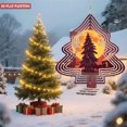 thumbnail image 4 of Stylish Metal Hanging Christmas Tree Wind Spinner - Geometric Design with Ornaments & Silhouettes for Garden & Yard Decor, 4 of 7