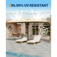 thumbnail image 4 of 13 ft double - sided rectangle patio market umbrella: heavy - duty, waterproof, y windproof para poolside, lawn, y backyard, beige, 4 of 5